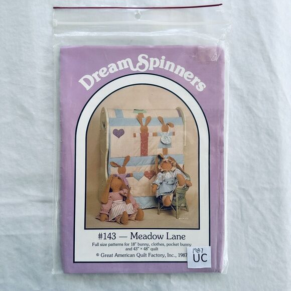 Easter Bunny Quilt Pattern & Bunny & Clothes Meadow Lane 143 - Picture 1 of 3